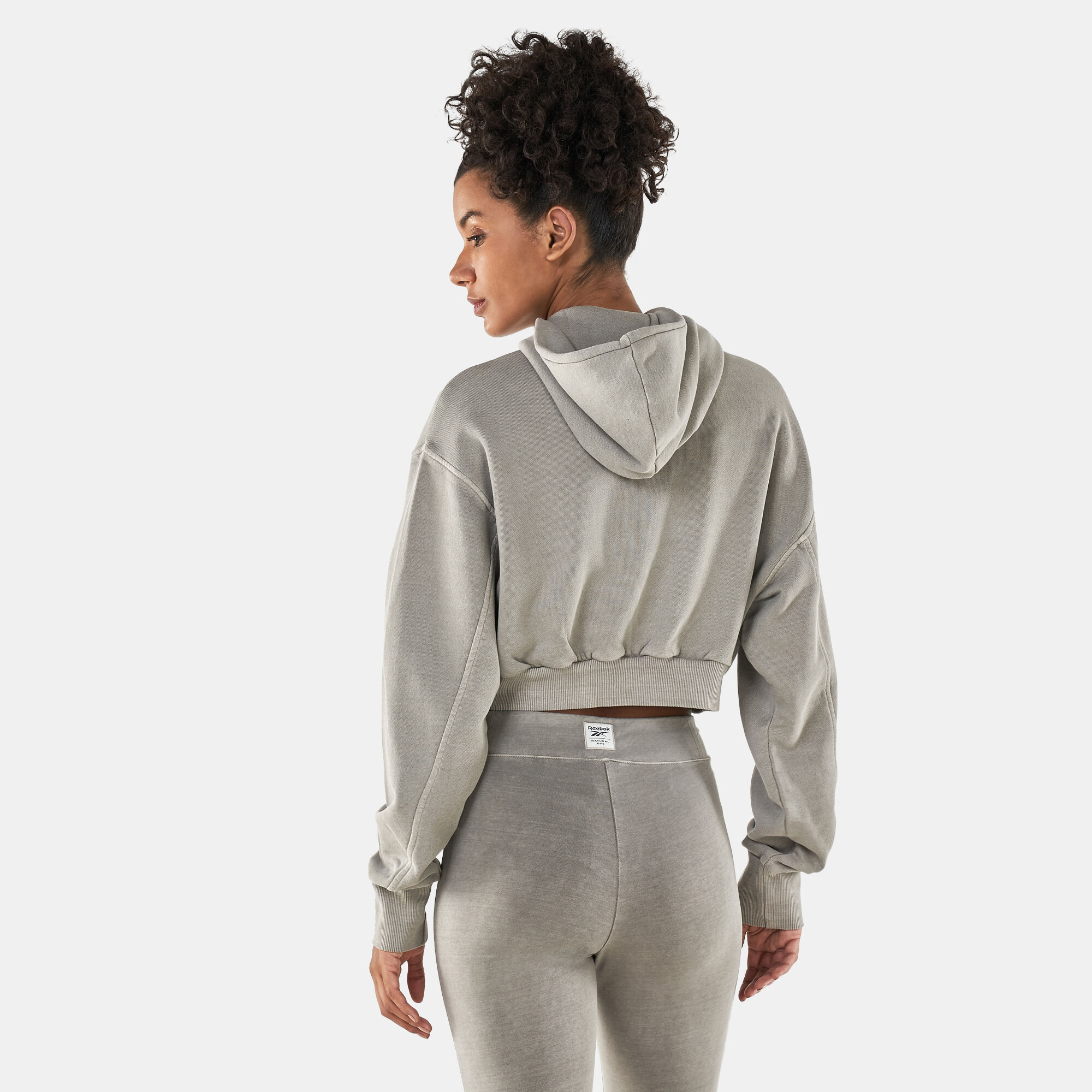 Women s Classics Natural Dye Cropped Hoodie Brown Reebok in Kuwait SSS