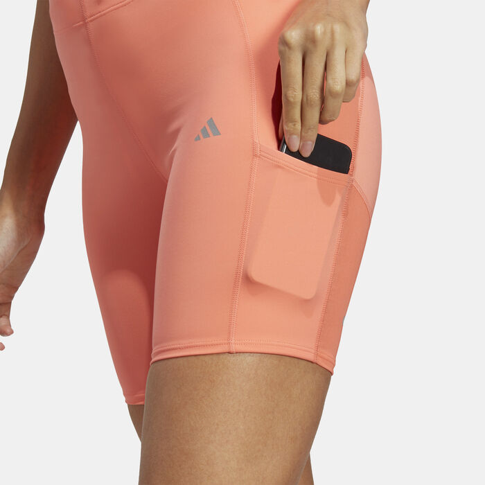 adidas Women's FastImpact HEAT.RDY Running Bike Shorts Orange image number 3