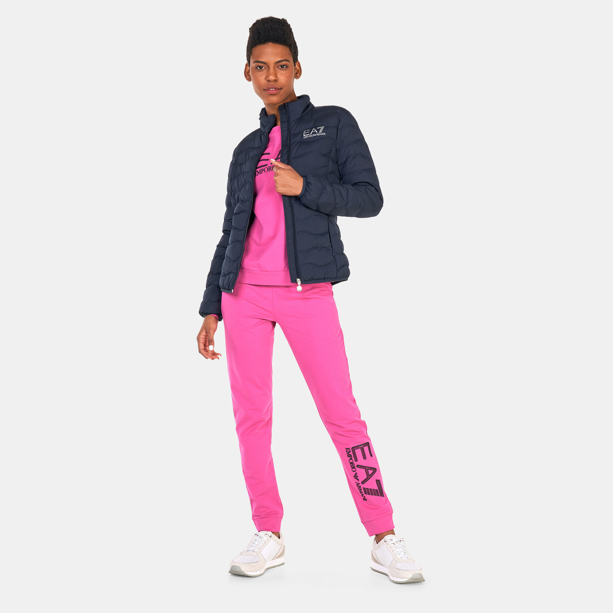 Women s Train Core Eco Down Jacket Blue EA7 Emporio Armani in Kuwait SSS