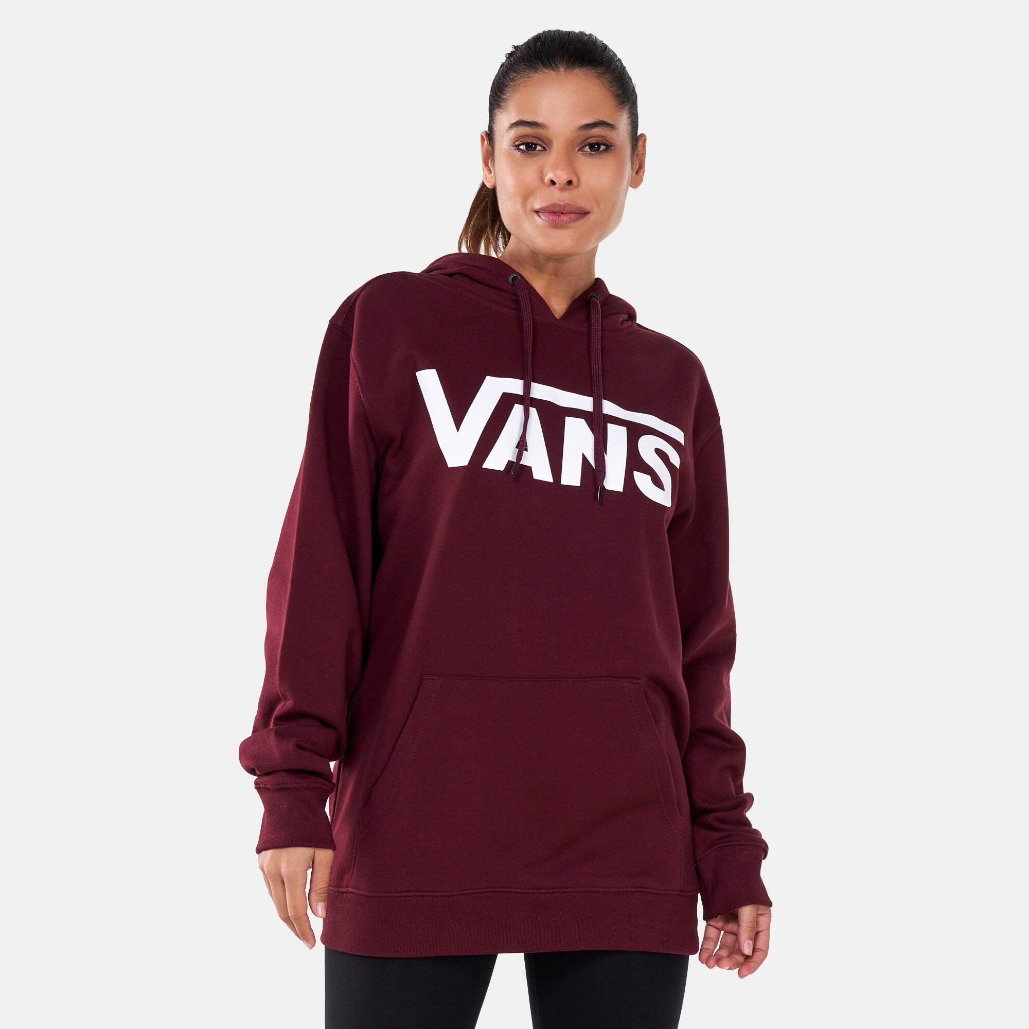 Burgundy vans hoodie online womens