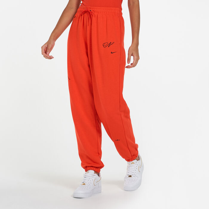 Nike Women's Sportswear Icon Clash Oversized Fleece Joggers Red image number 0