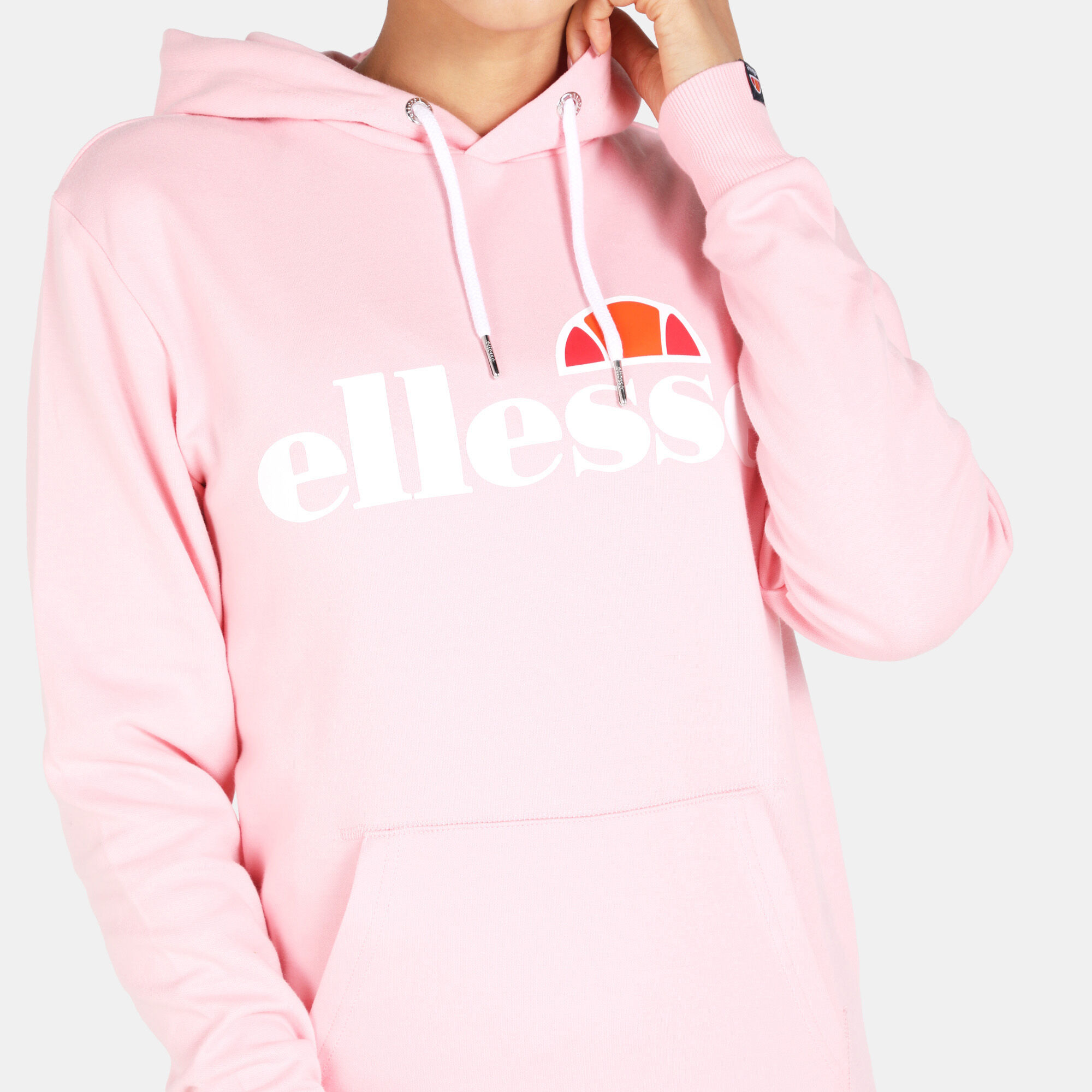 Pink ellesse deals hoodie