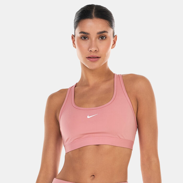Nike Women's Swoosh Light-Support Training Sports Bra Pink image number 0