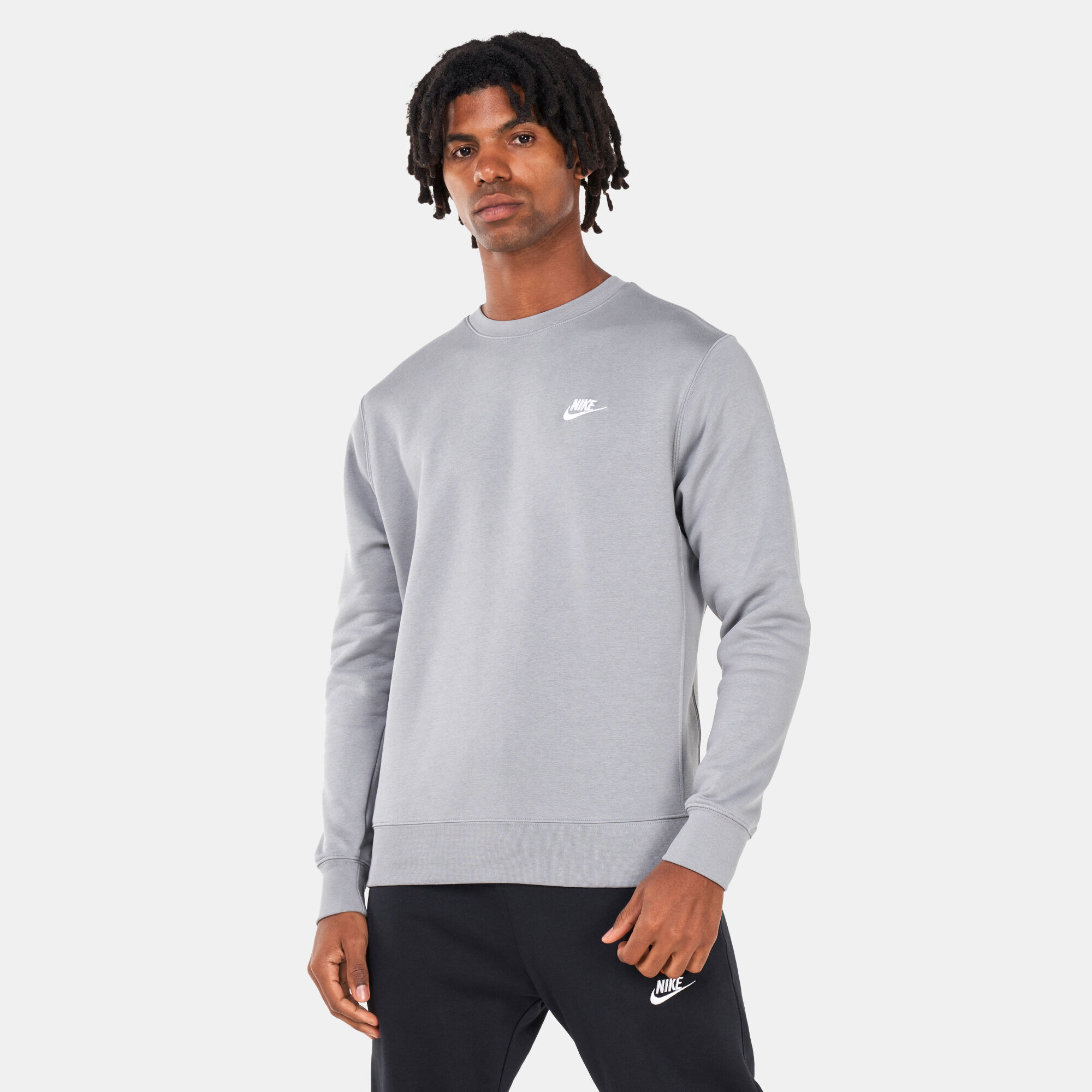 Nike club fleece crew sweatshirt deals