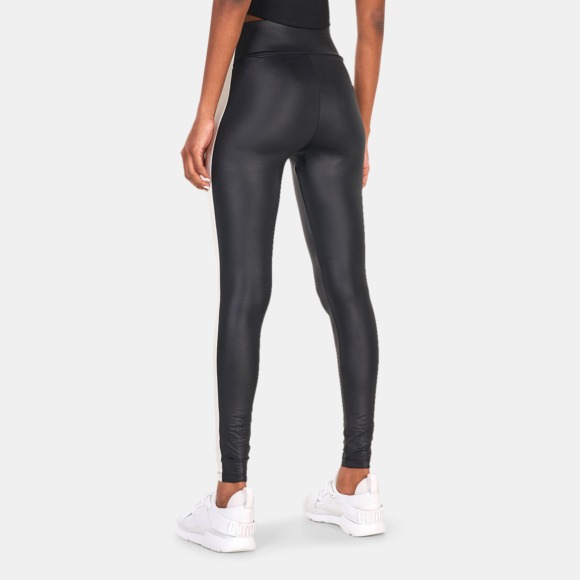 High waisted store shiny leggings