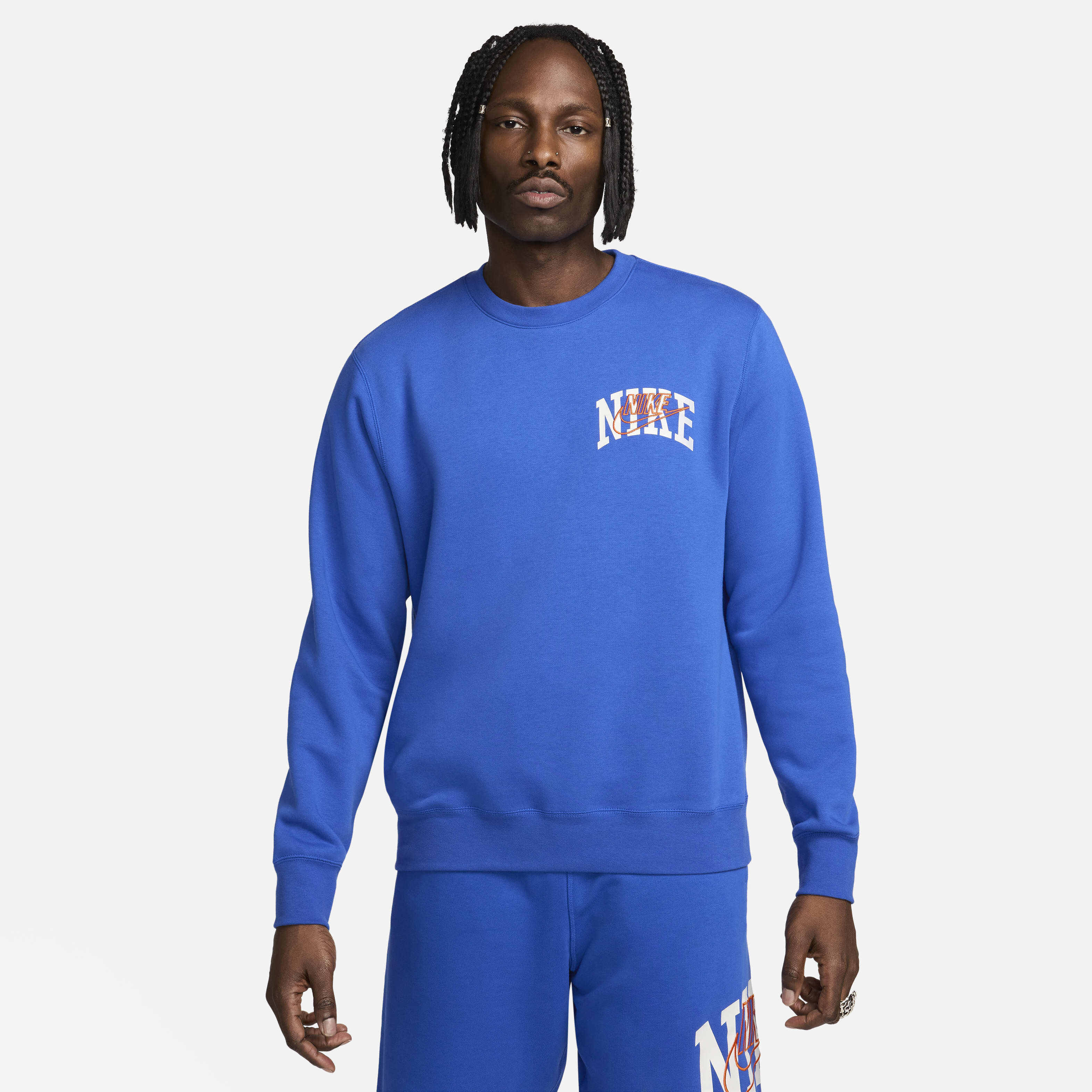 Men's club fleece crew sweatshirt online