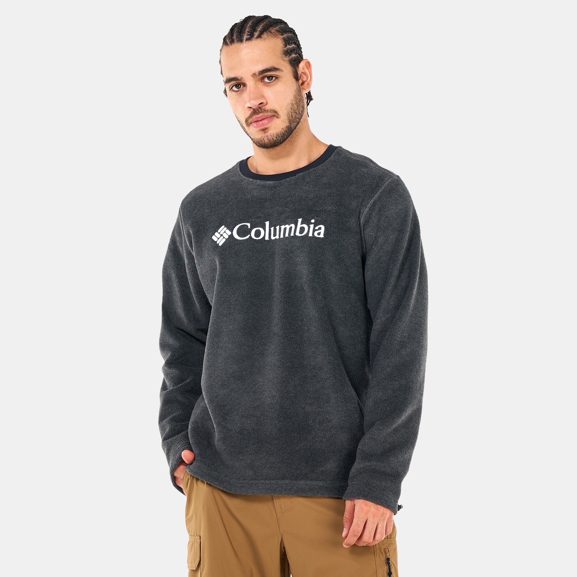 Men s Steens Mountain Crew Sweatshirt Grey Columbia in Kuwait SSS