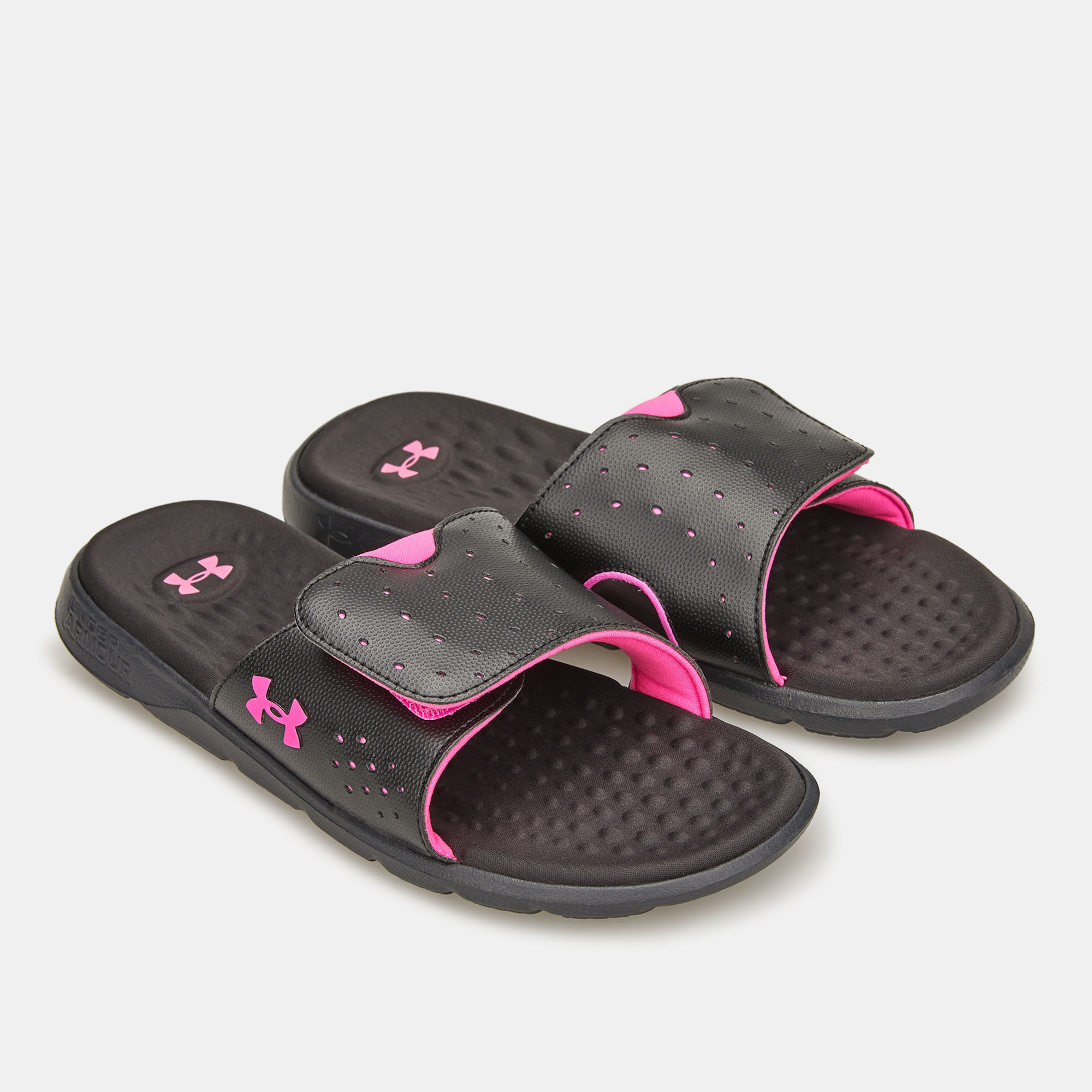 Under armour cushioned slides on sale