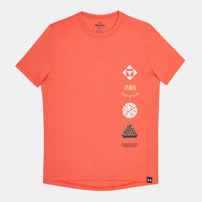 Under Armour Kids' Project Rock Show Your Family T-Shirt Red image number 0