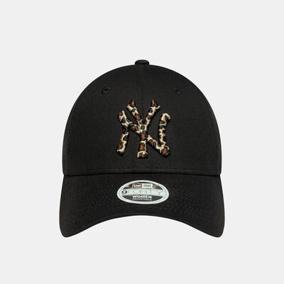 New Era Women's MLB New York Yankees Leopard Infill 9FORTY Cap Black