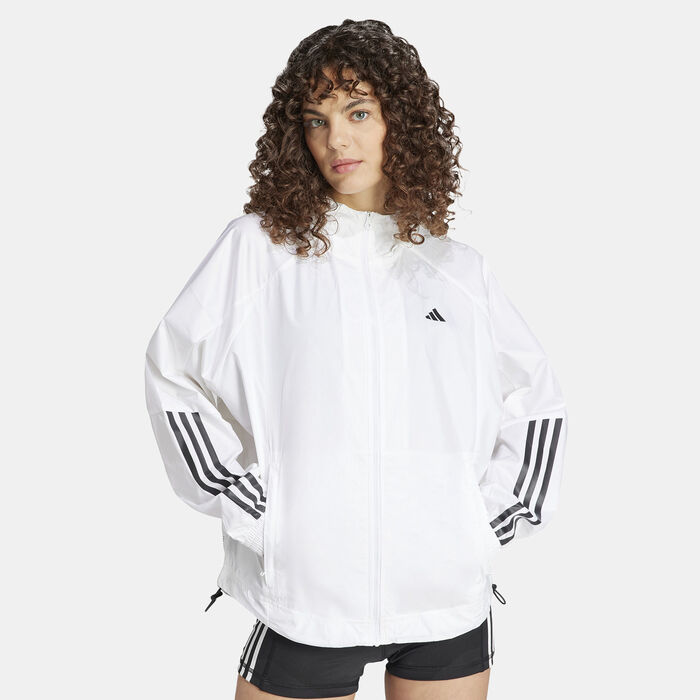 adidas Women's WIND.RDY Hyperglam Windbreaker Jacket White image number 0
