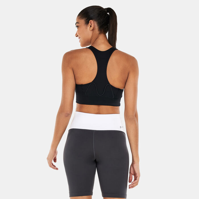 Adidas Women's Running Medium Support Pocket Sports Bra - Black