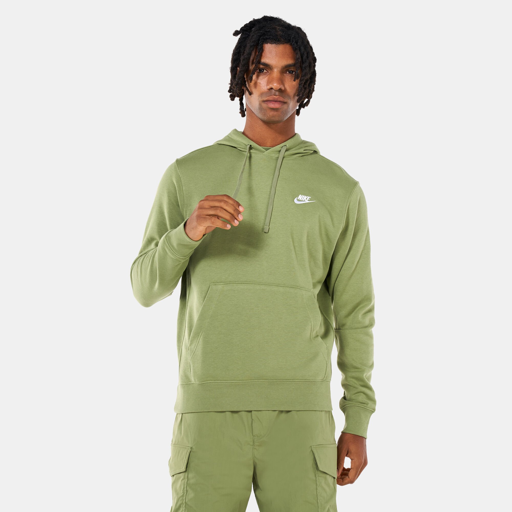 Nike club hoodie green cheap
