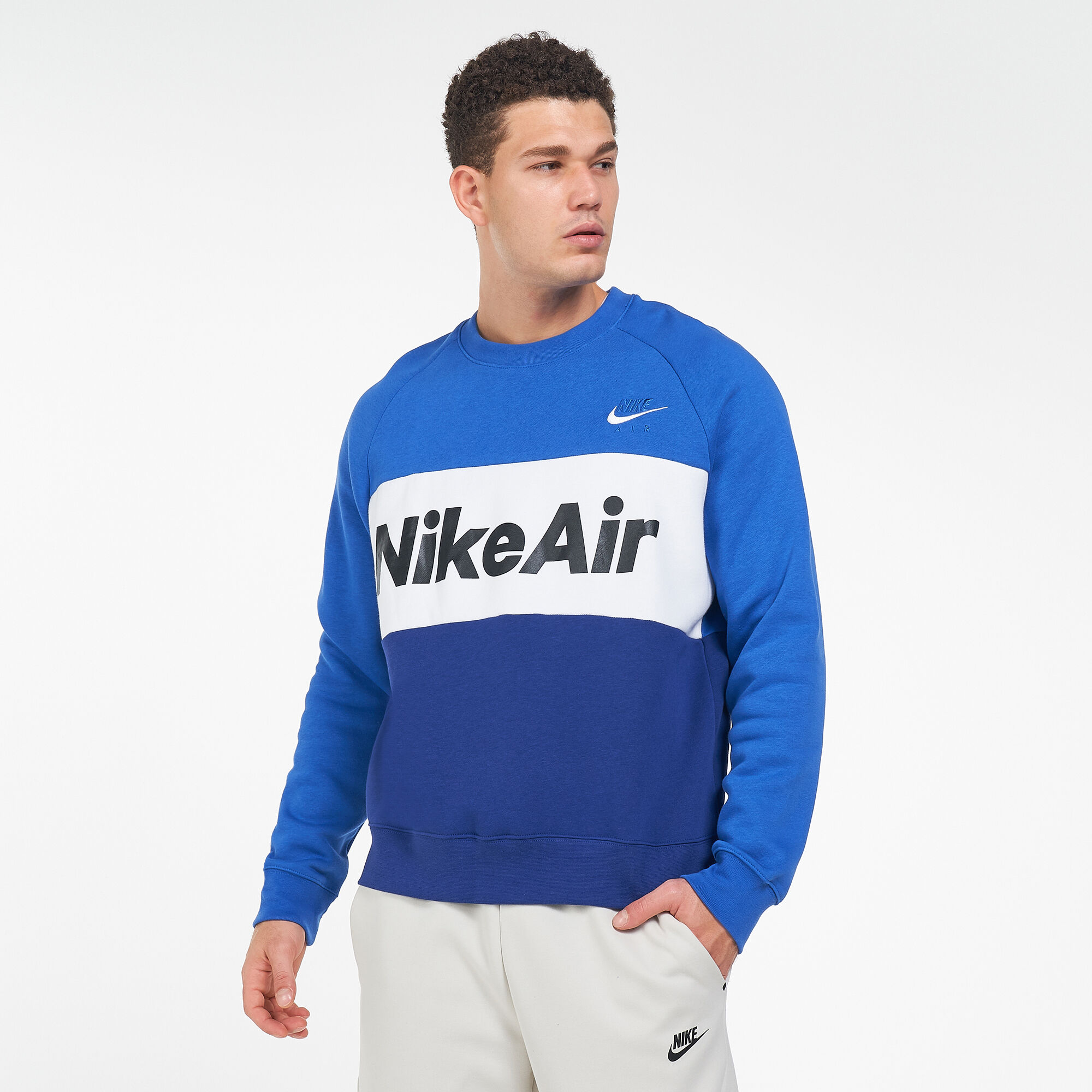 Nike air clearance crew sweatshirt blue