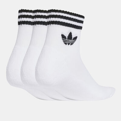adidas 3-Stripes Ankle Socks (3 Pairs) White