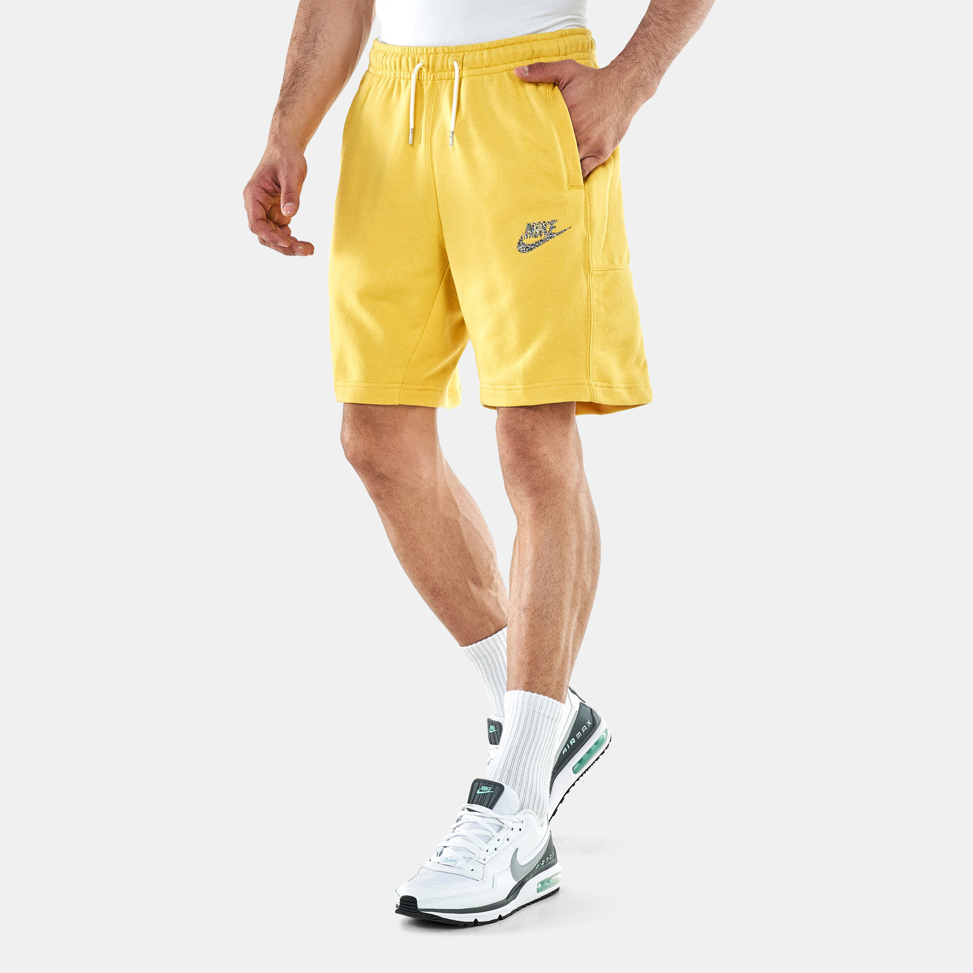 Yellow nike sweat sale shorts