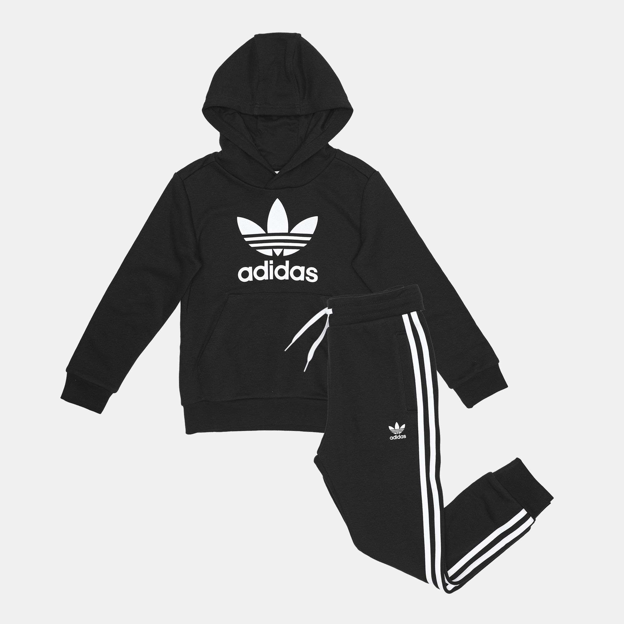Trefoil hoodie set adidas hot sale