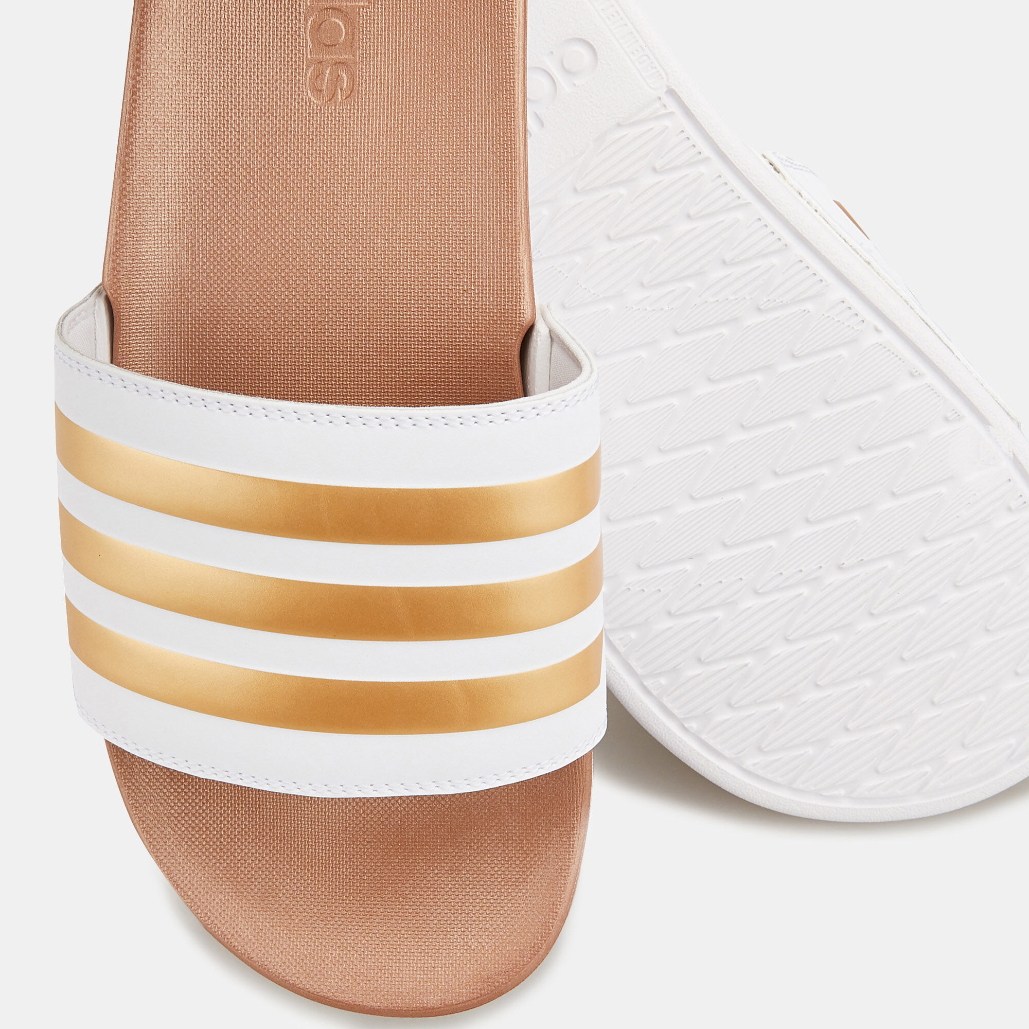 Adidas adilette slides gold cheap