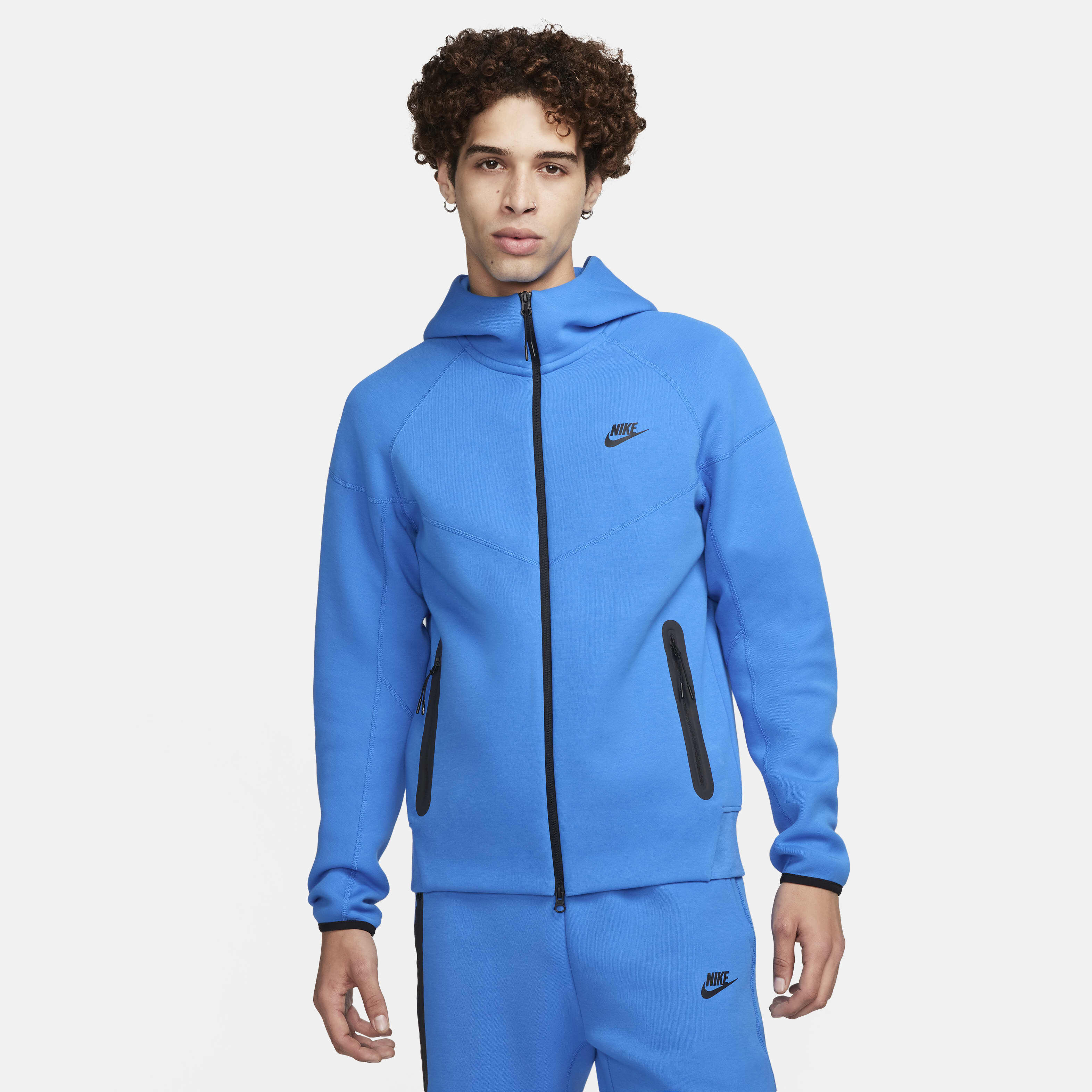 Men s Sportswear Tech Fleece Windrunner Full Zip Hoodie Blue Nike in Kuwait SSS
