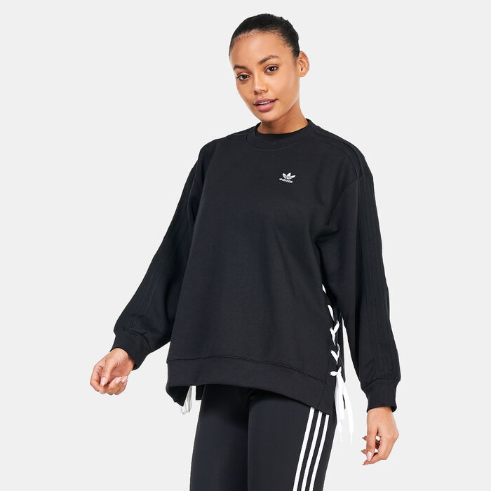 Buy adidas Women\'s Always Original Laced Crew Sweatshirt Black in Kuwait  -SSS