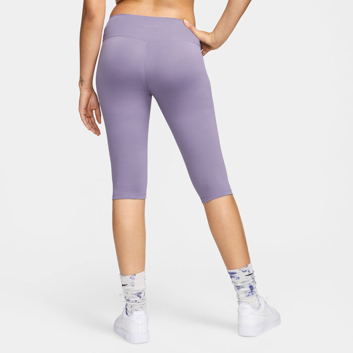 Nike Women's One High-Waisted Capri Leggings Purple image number 1