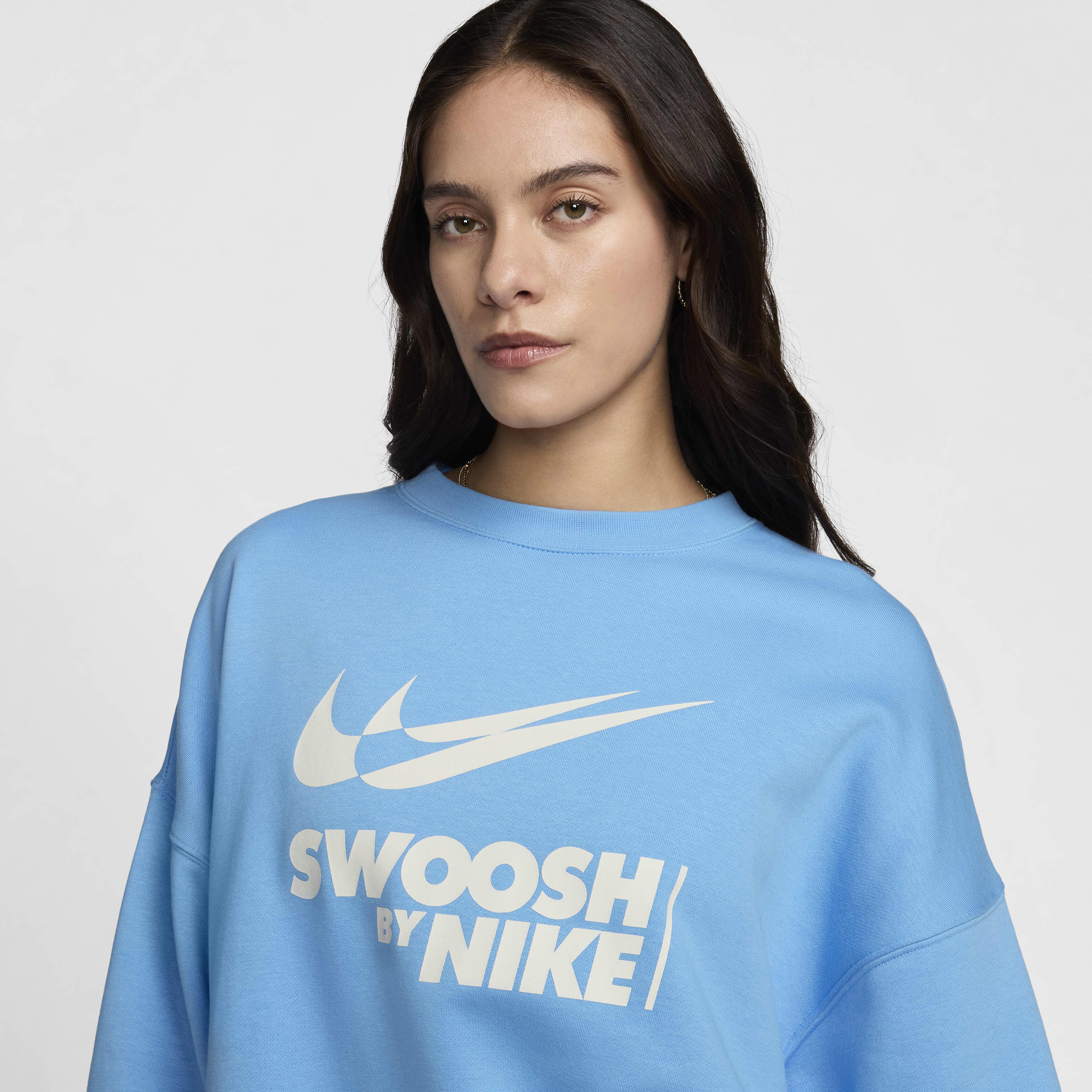 Women s Sportswear Oversized Fleece Sweatshirt Blue Nike in Kuwait SSS