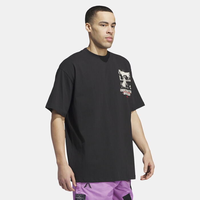 adidas Men's A.E. Graphic T-Shirt Black image number 2