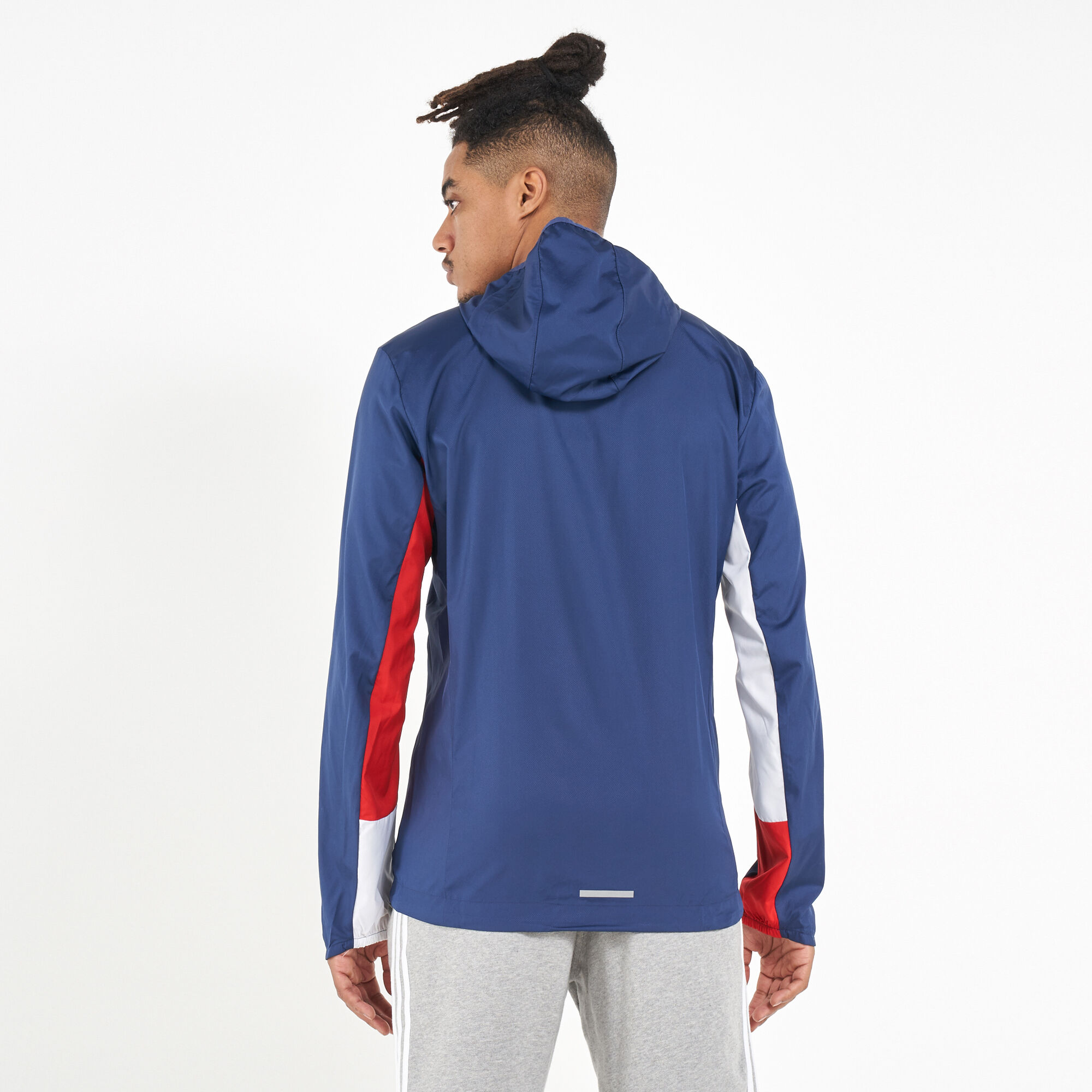 Buy adidas Men s Own The Run Hooded Wind Jacket Blue in Kuwait SSS