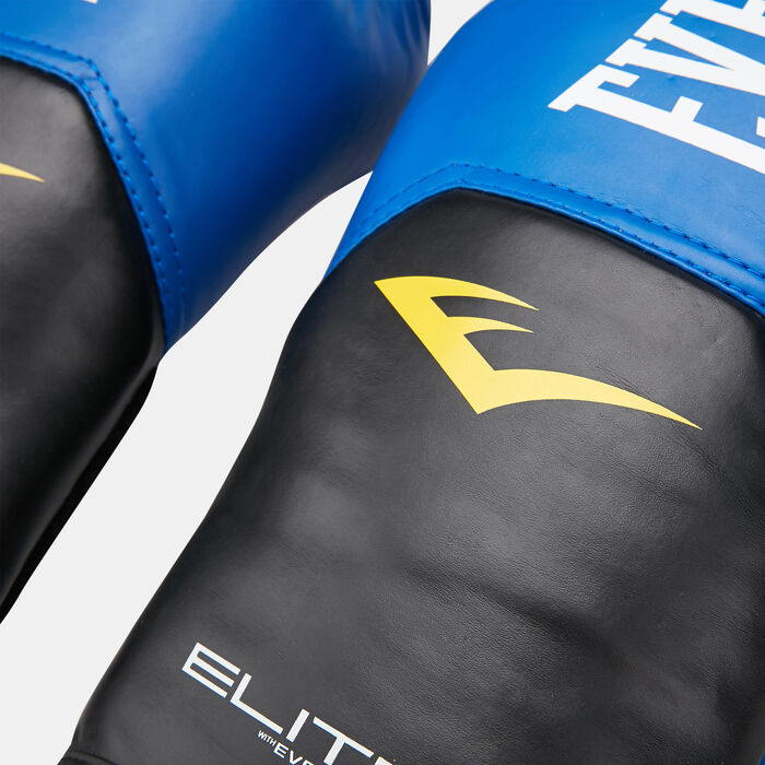 Everlast Elite Pro Style Leather Training Boxing Gloves (16 Oz) Blue image number 2