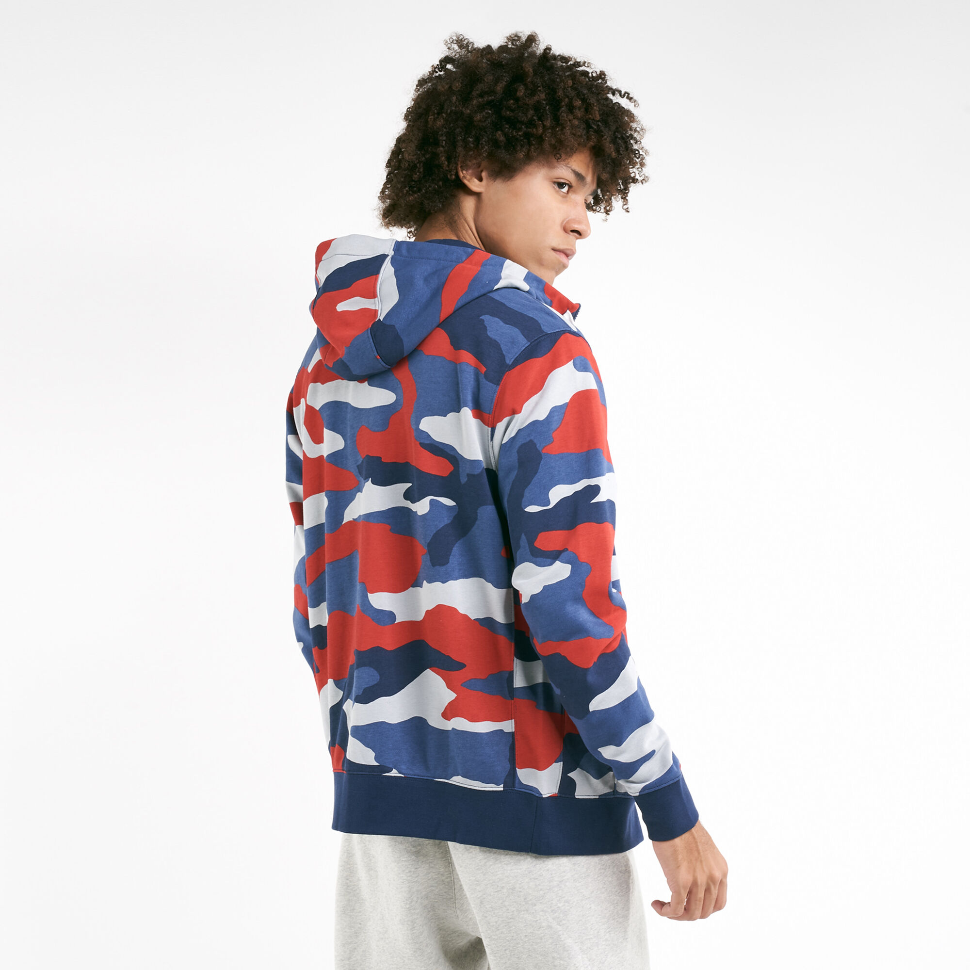 Nike camo sales hoodie red