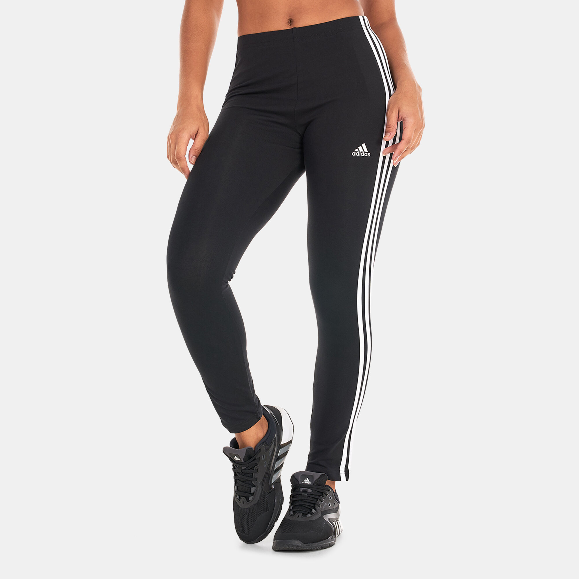 Adidas essential 3 stripe tights ladies clearance