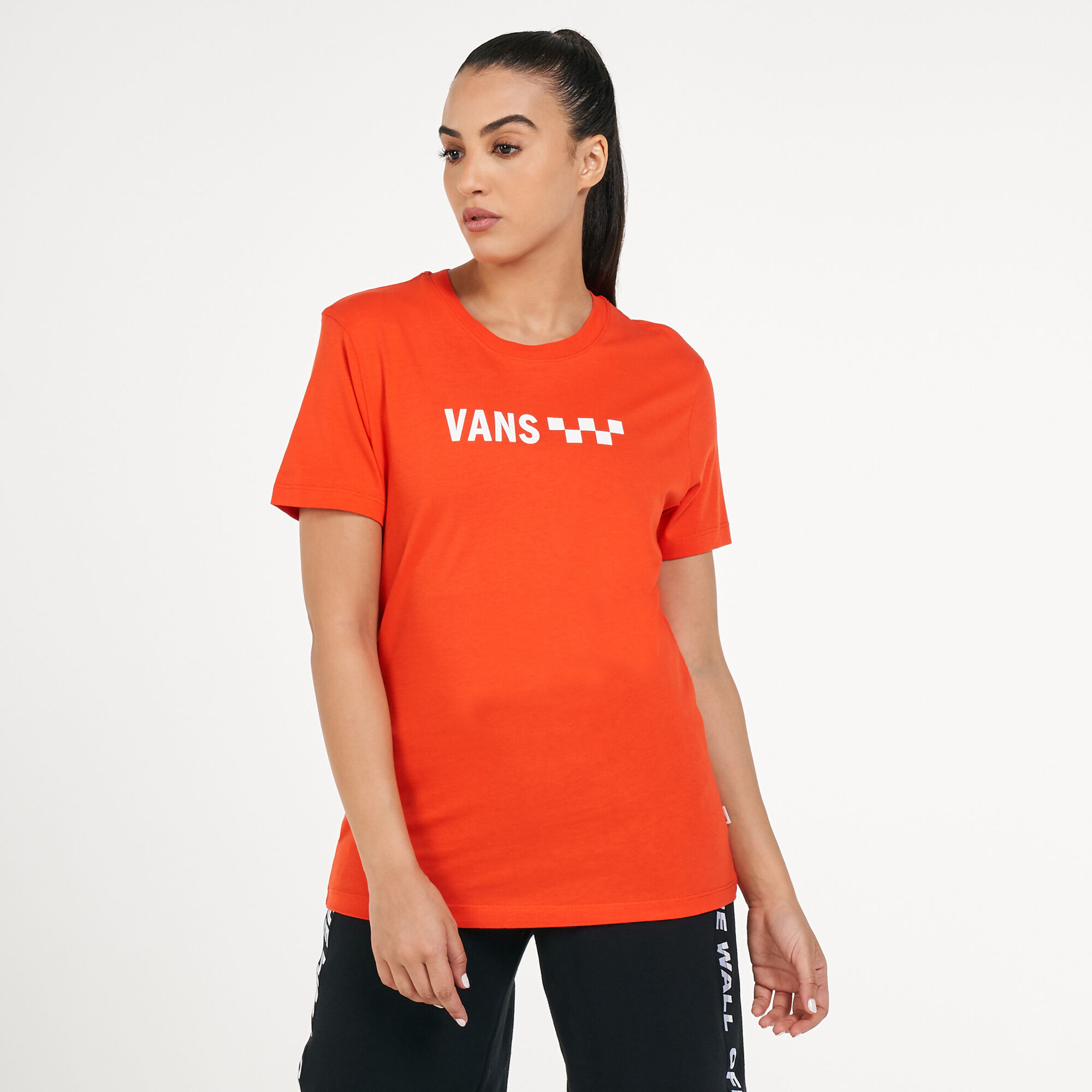 Vans t shirt womens red hotsell
