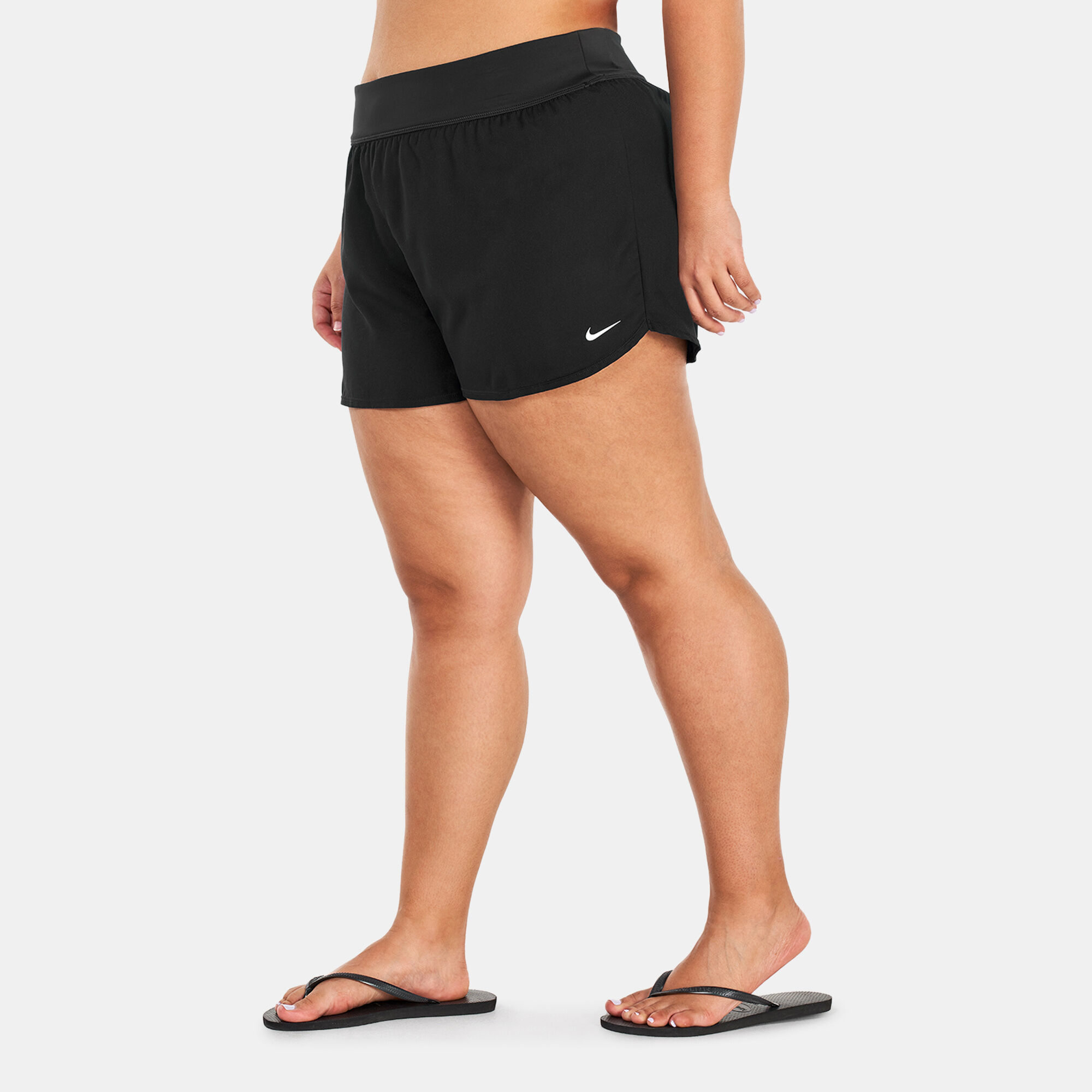 Women s Solid Swim Board Shorts Plus Size Black Nike Swim in Kuwait SSS