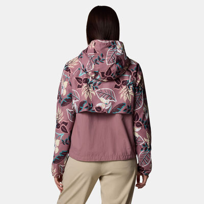 Columbia Women's Spire Valley Full-Zip Windbreaker Hoodie Pink