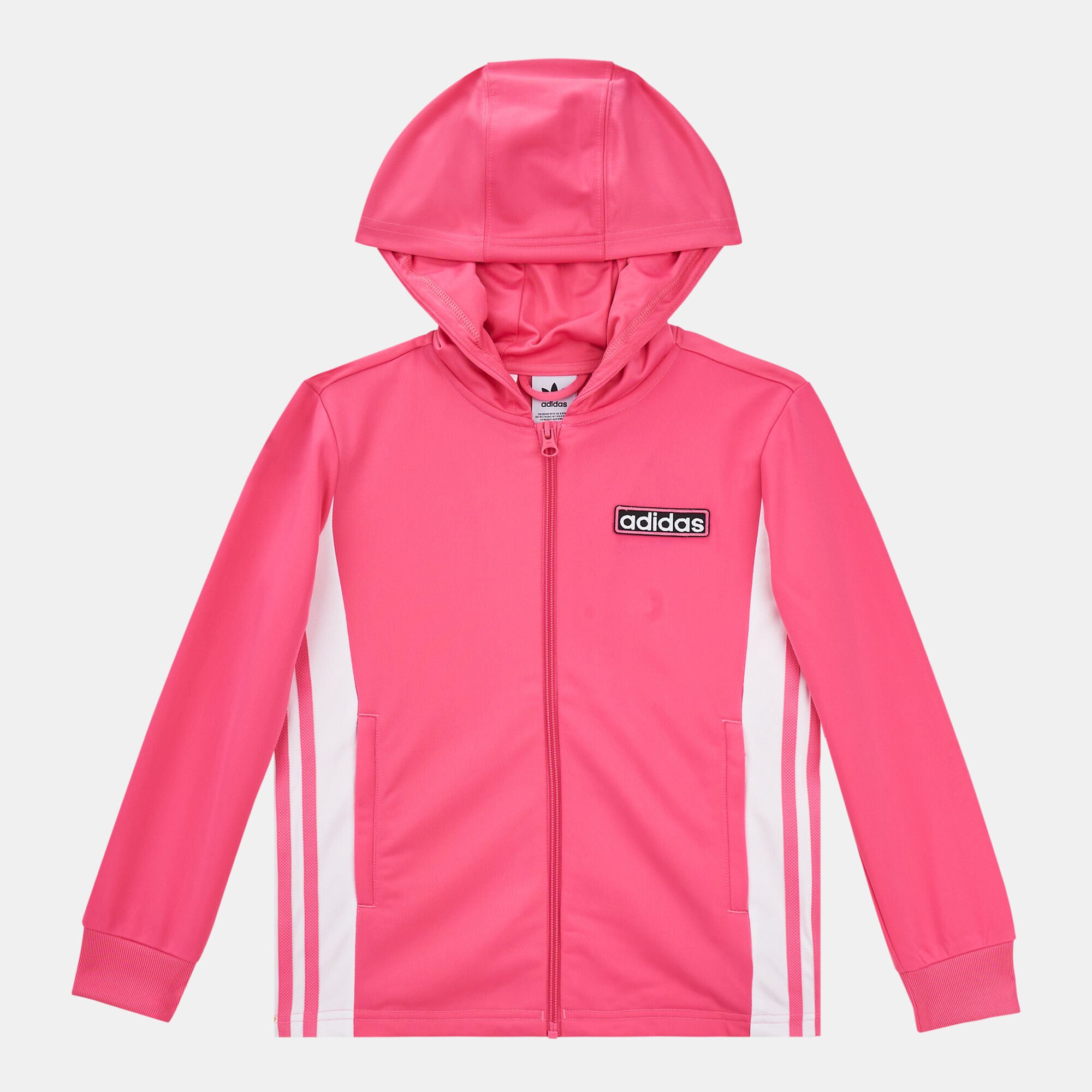 Pink adidas hoodie kids clearance