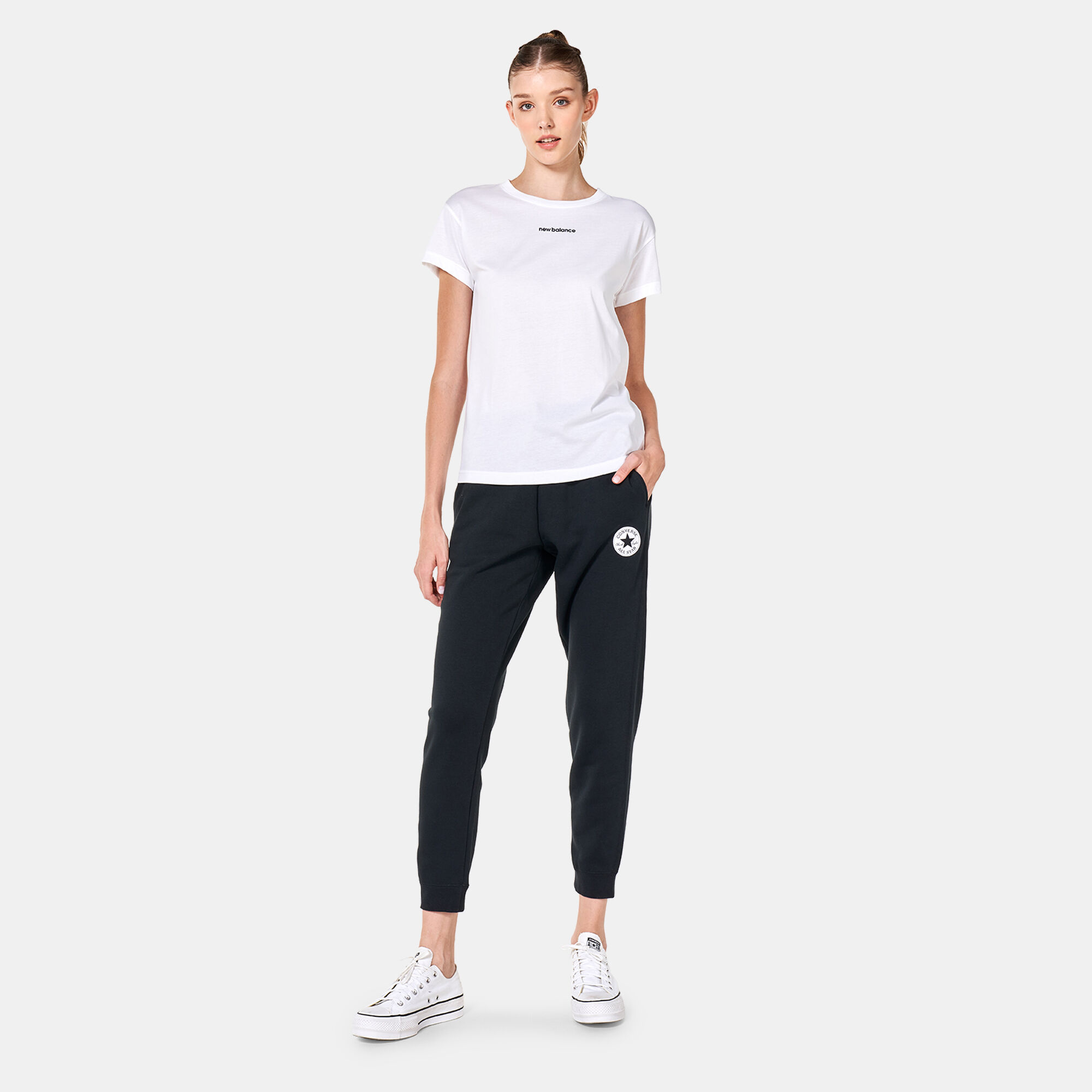 Sweatpants and converse shoes store