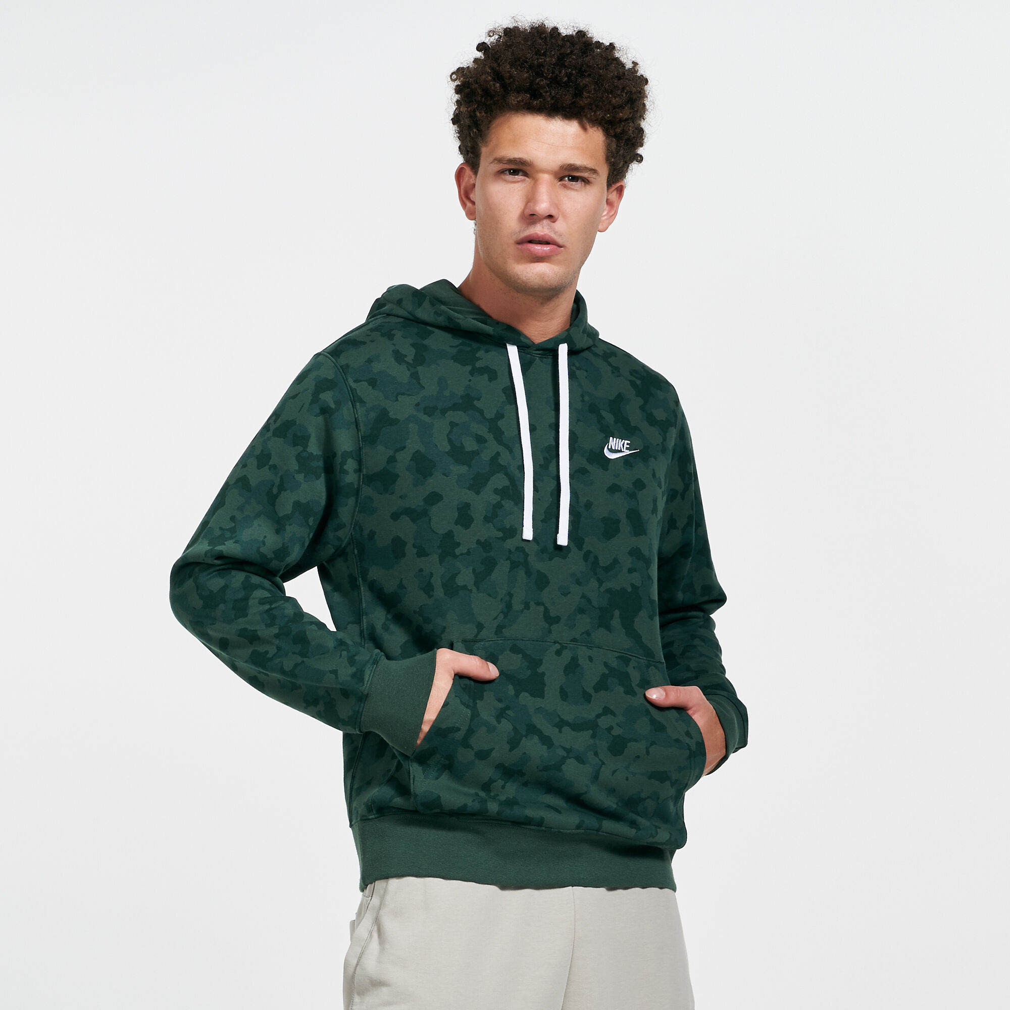 Nike sportswear club men's camo pullover hoodie sales