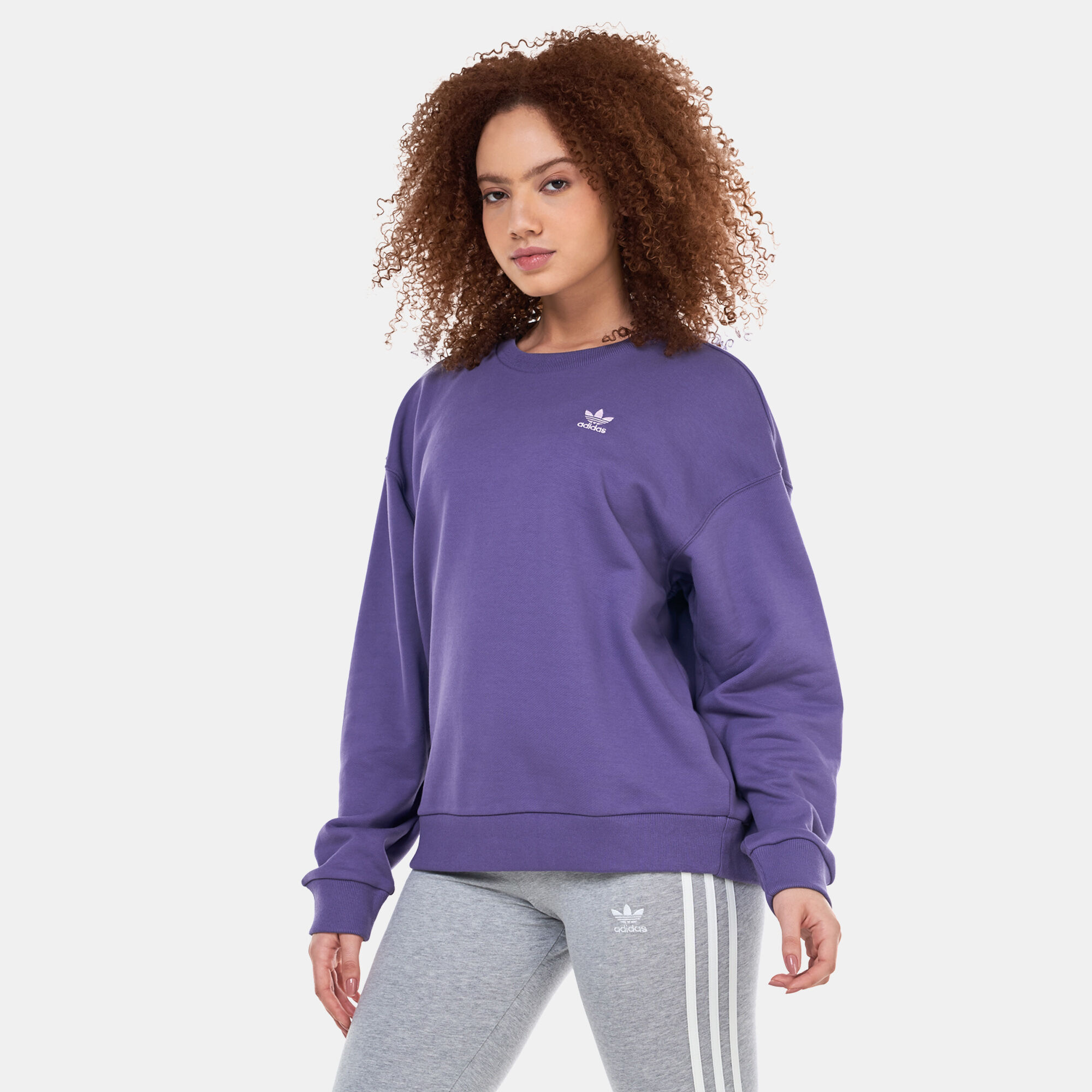 Women s Trefoil Logo Sweatshirt Purple adidas Originals in Kuwait SSS