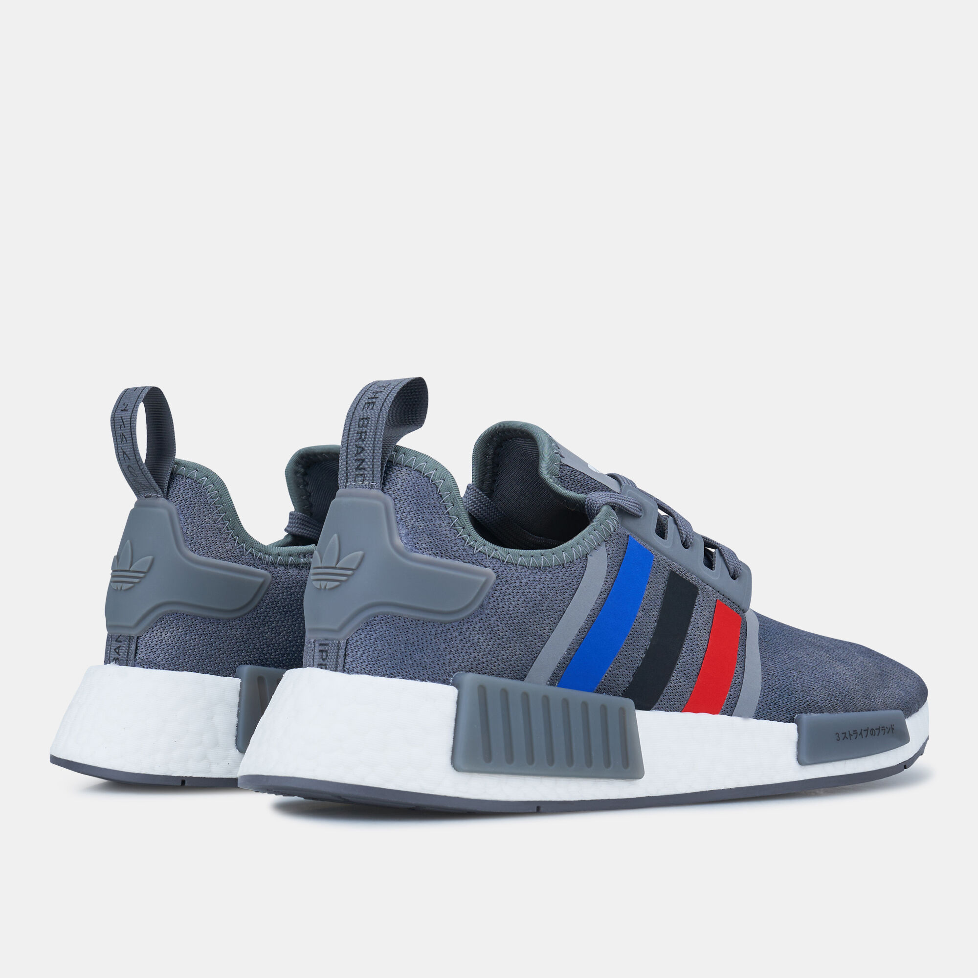 Adidas originals men's nmd_r1 shoes grey/blue outlet