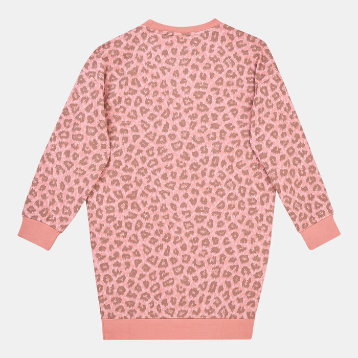 adidas Originals Kids' Animal Allover Print Dress Peach image number 1