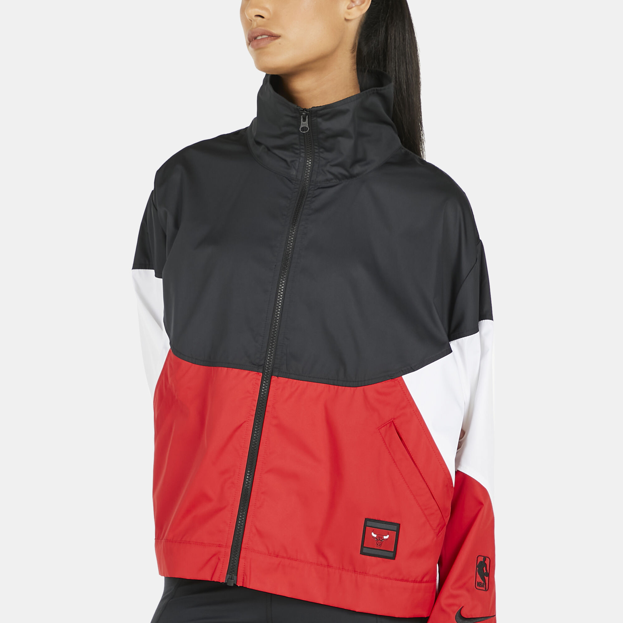 Buy Nike Women s Chicago Bulls Courtside Snap Jacket Black in