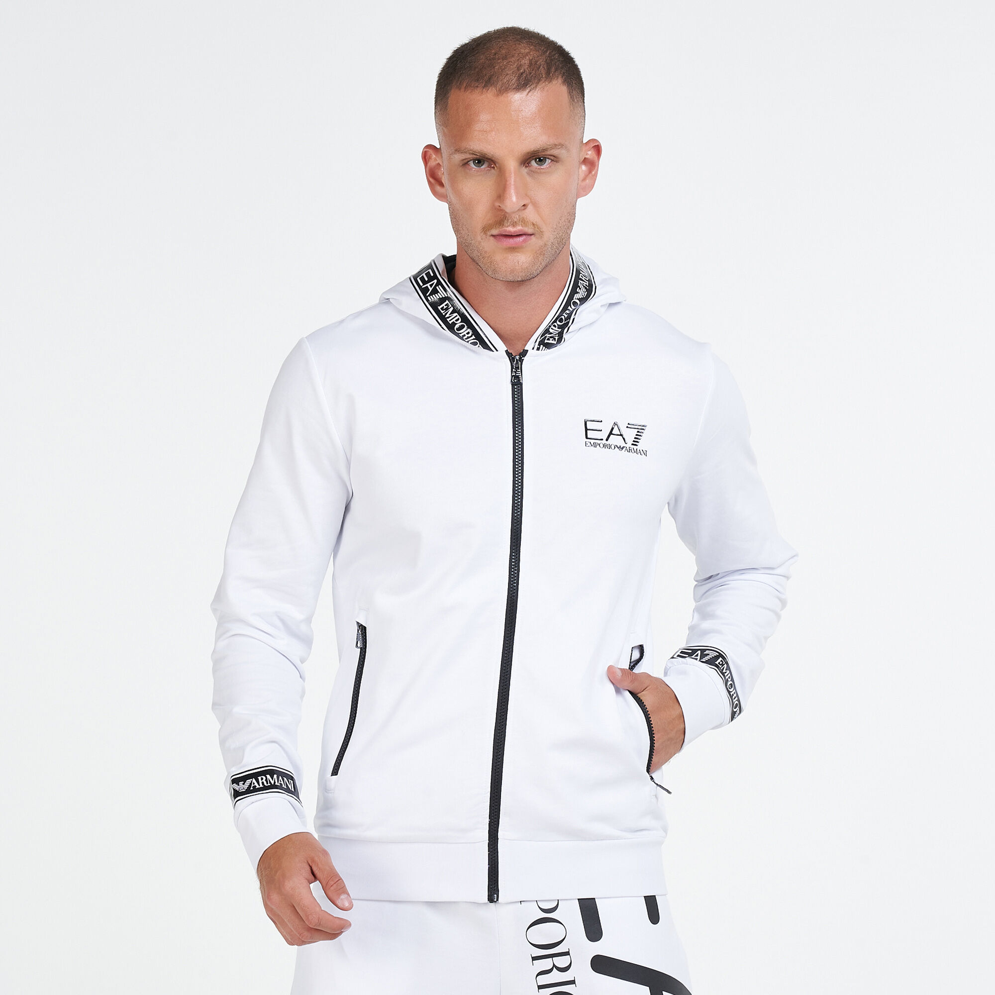 Buy EA7 Emporio Armani Men s Hoodie White in Kuwait SSS