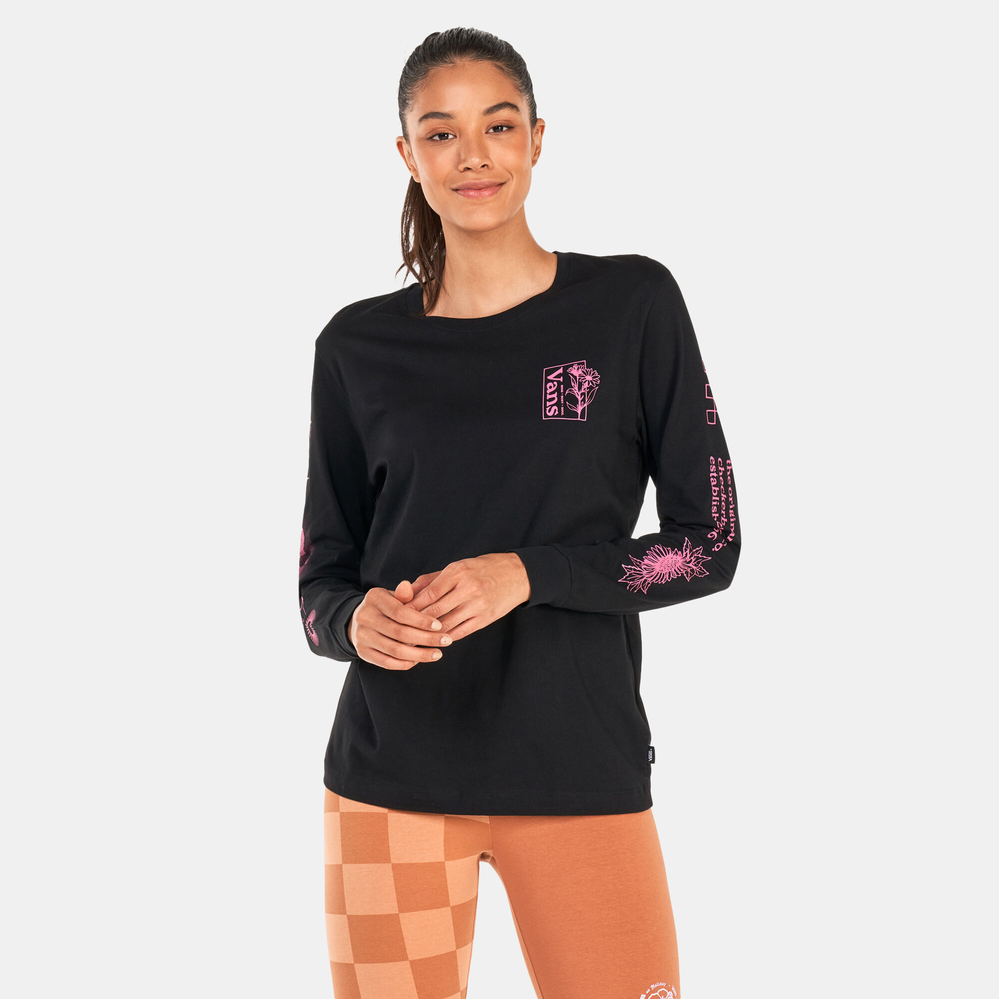 Women s Nature Soul Long Sleeve T Shirt Black Vans in Kuwait SSS