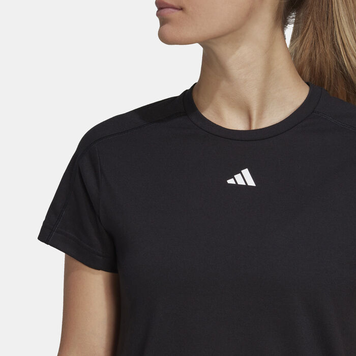 adidas Women's TR-ES Training T-Shirt Black image number 3