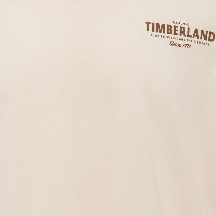 Timberland Men's Vintage Logo Long Sleeve Graphic T-Shirt Beige image number 2