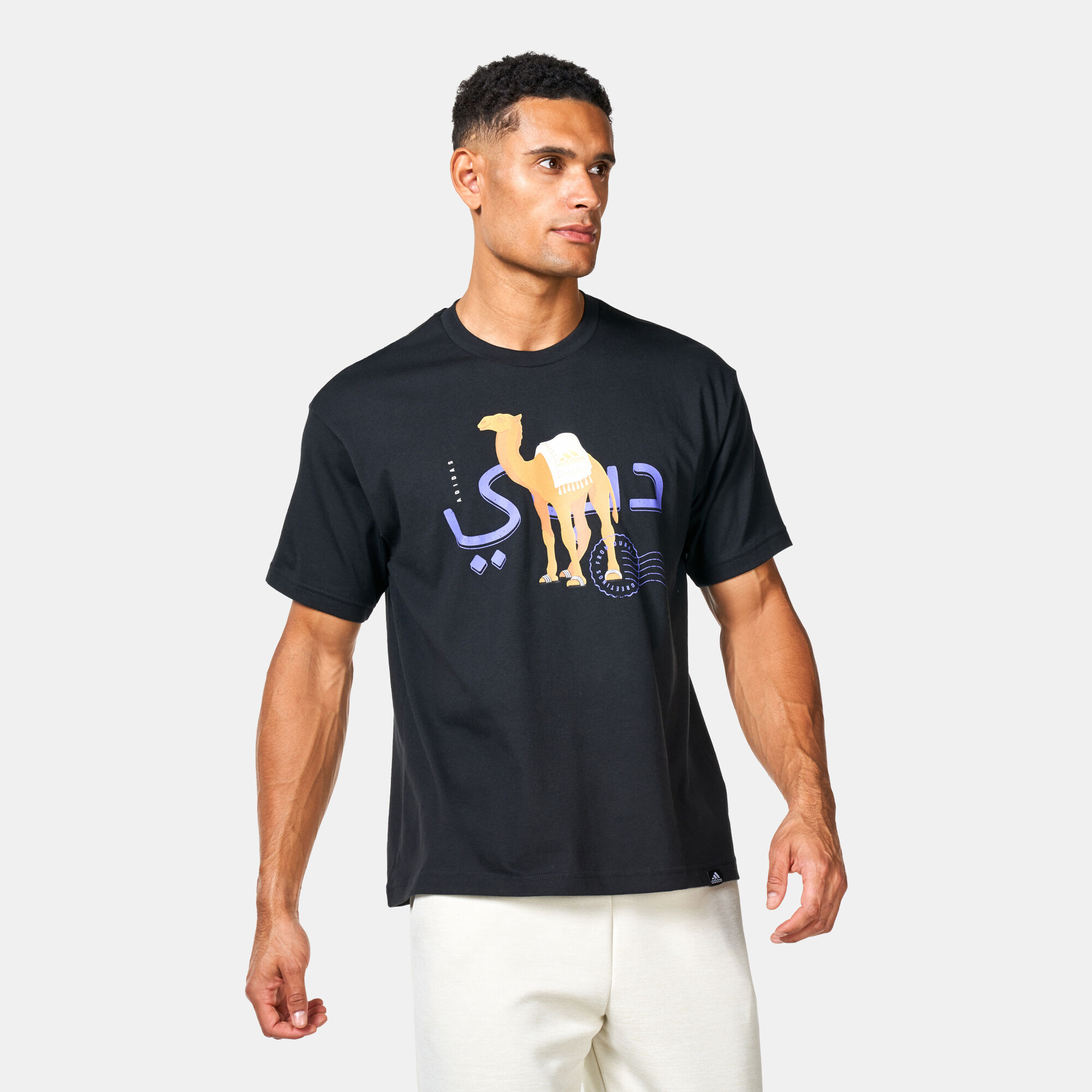 Buy adidas Men s Dubai Camel Graphic T Shirt Black in Kuwait SSS