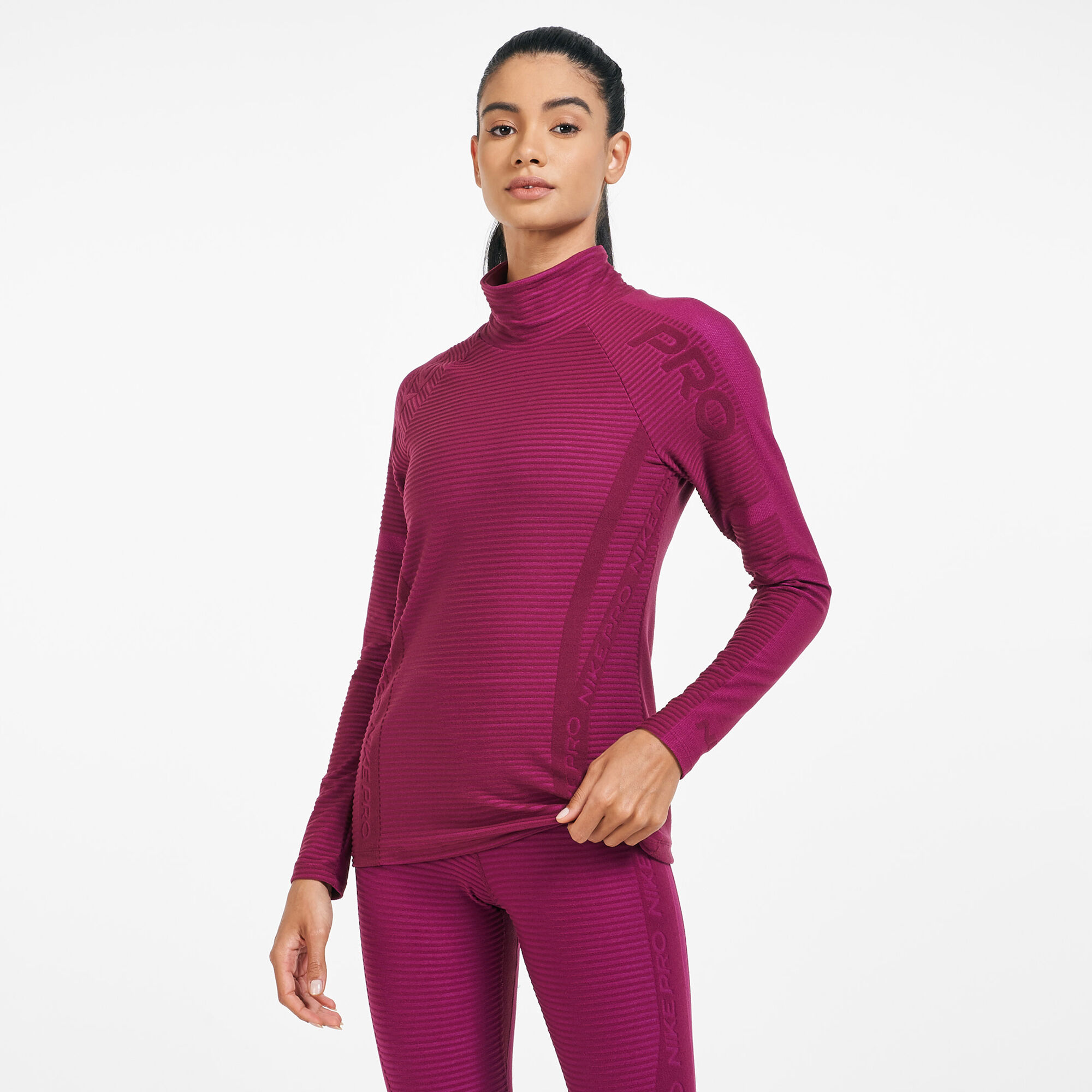 Nike women's pro hyperwarm mock store