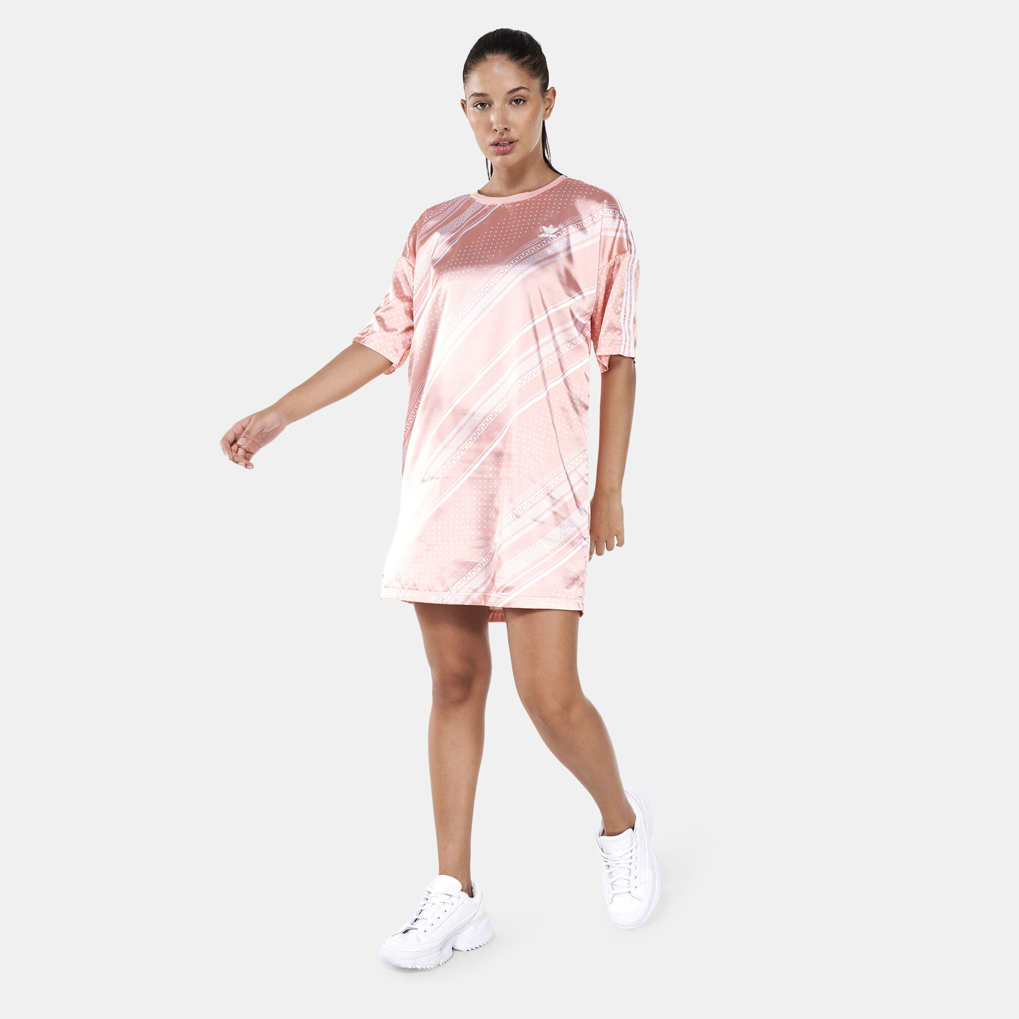 Adidas trefoil dress pink sales