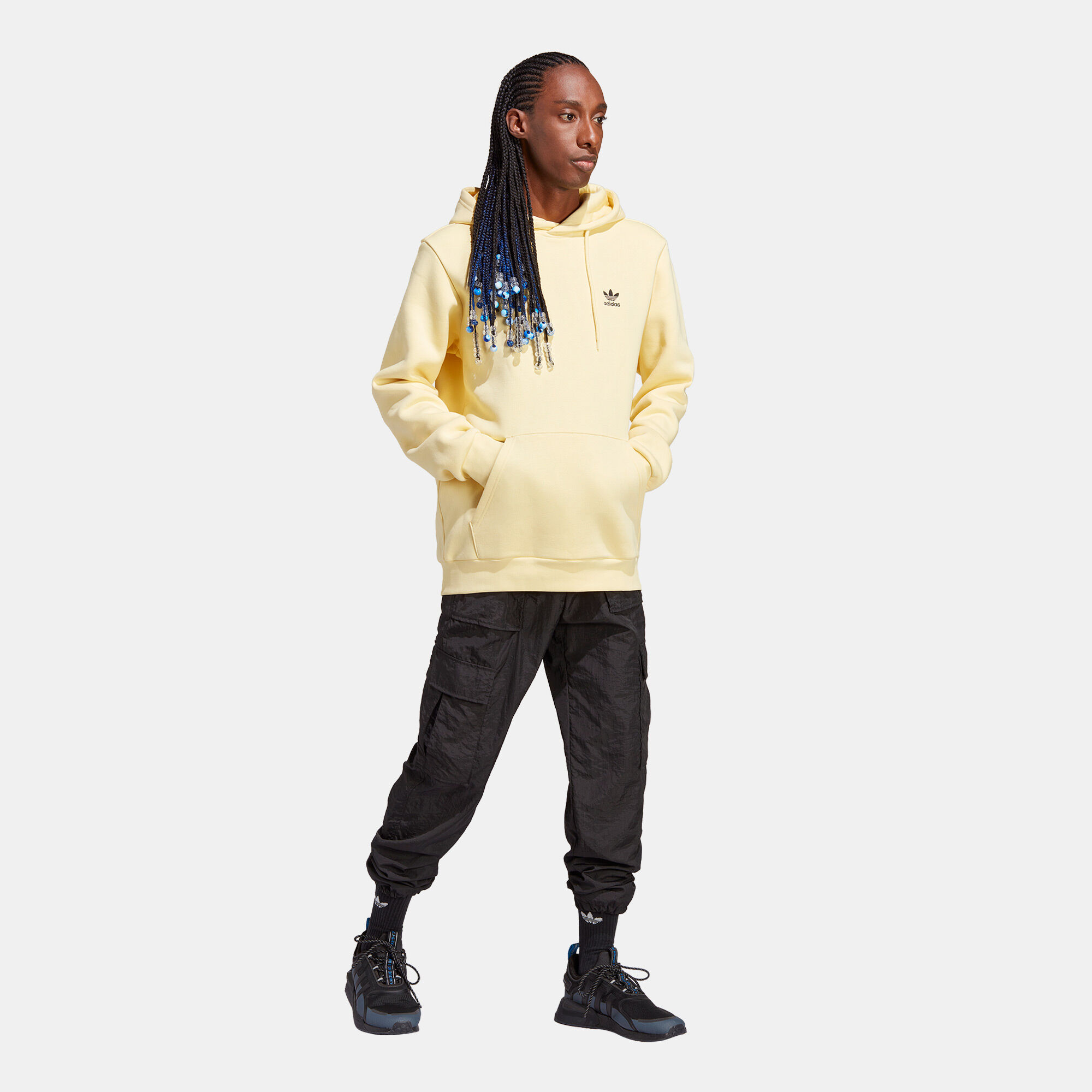 Yellow trefoil adidas hoodie new arrivals