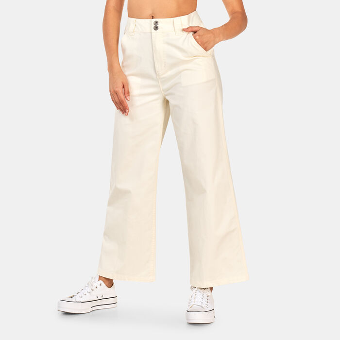 Converse Women's Wide Leg Carpenter Pants White image number 0
